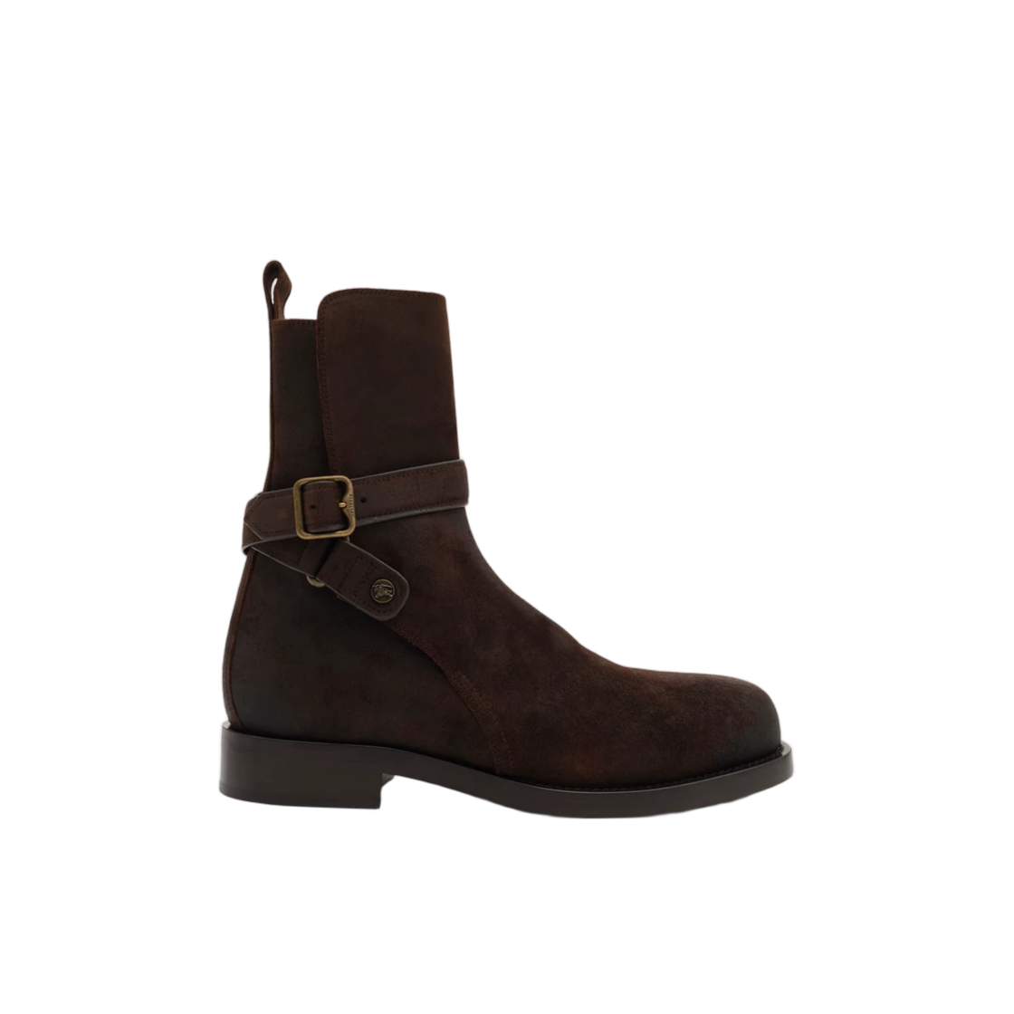 8124355 Burberry Waxed Suede Ledger Boots Moorhen Brown