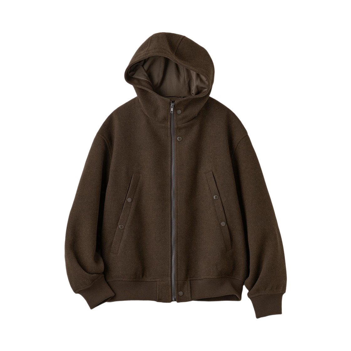 494713-39/360552-39 GU x Engineered Garments Cozy Melton Parka Dark Brown
