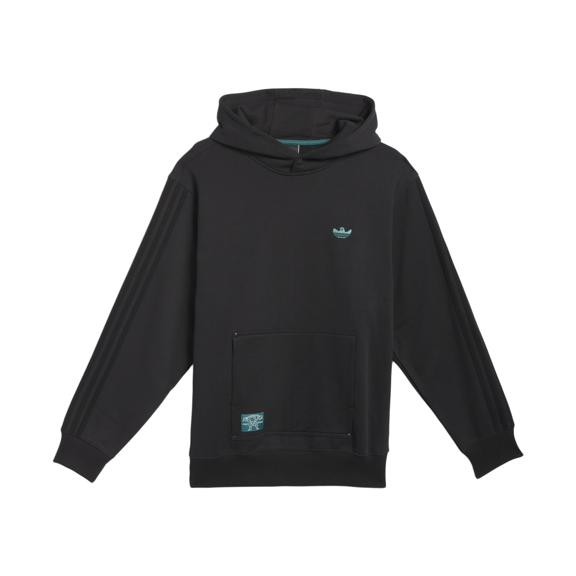 JX5445 Adidas x Mark Gonzales Skateboarding Shmoofoil Heavyweight Hoodie Black - KR Sizing