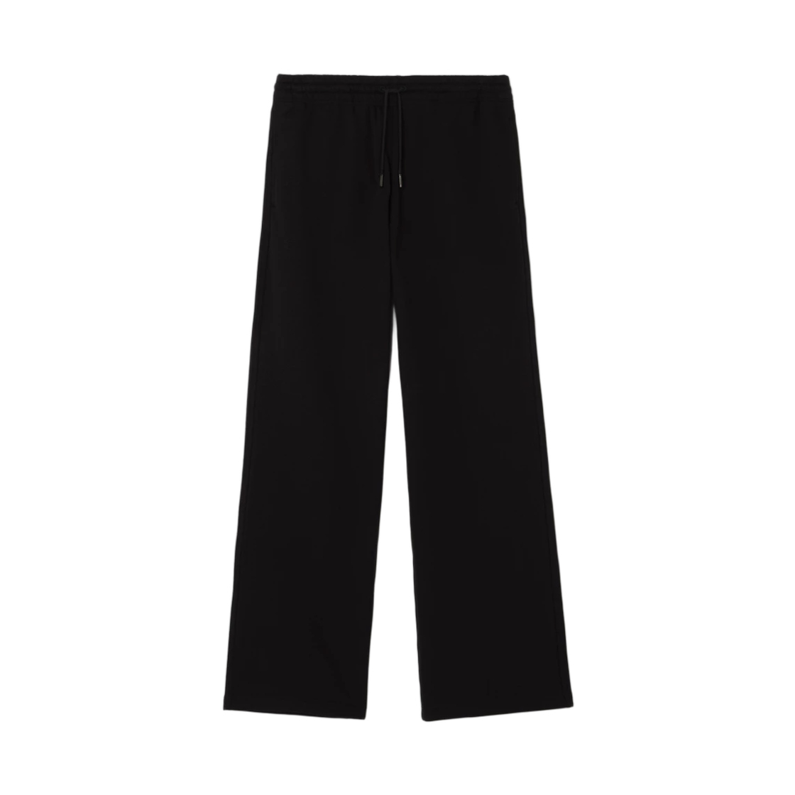 8132974 (W) Burberry Check Label Cotton Track Pants Black