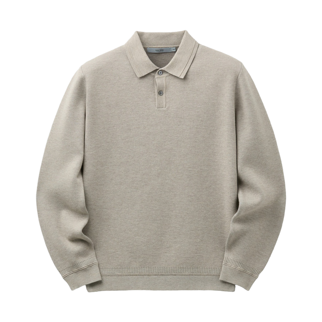 SAWAW26241GYL Series Double Yarn Collar Sweater Light Gray