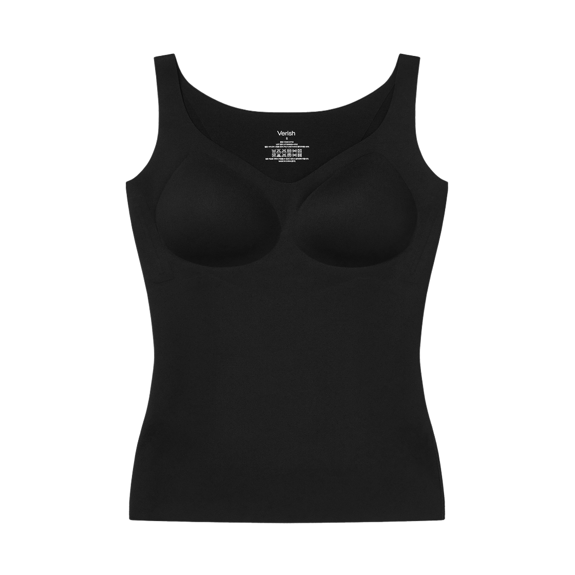 V1026-BT02 Warm Touch Slimmer Push-Up Bra Top Black