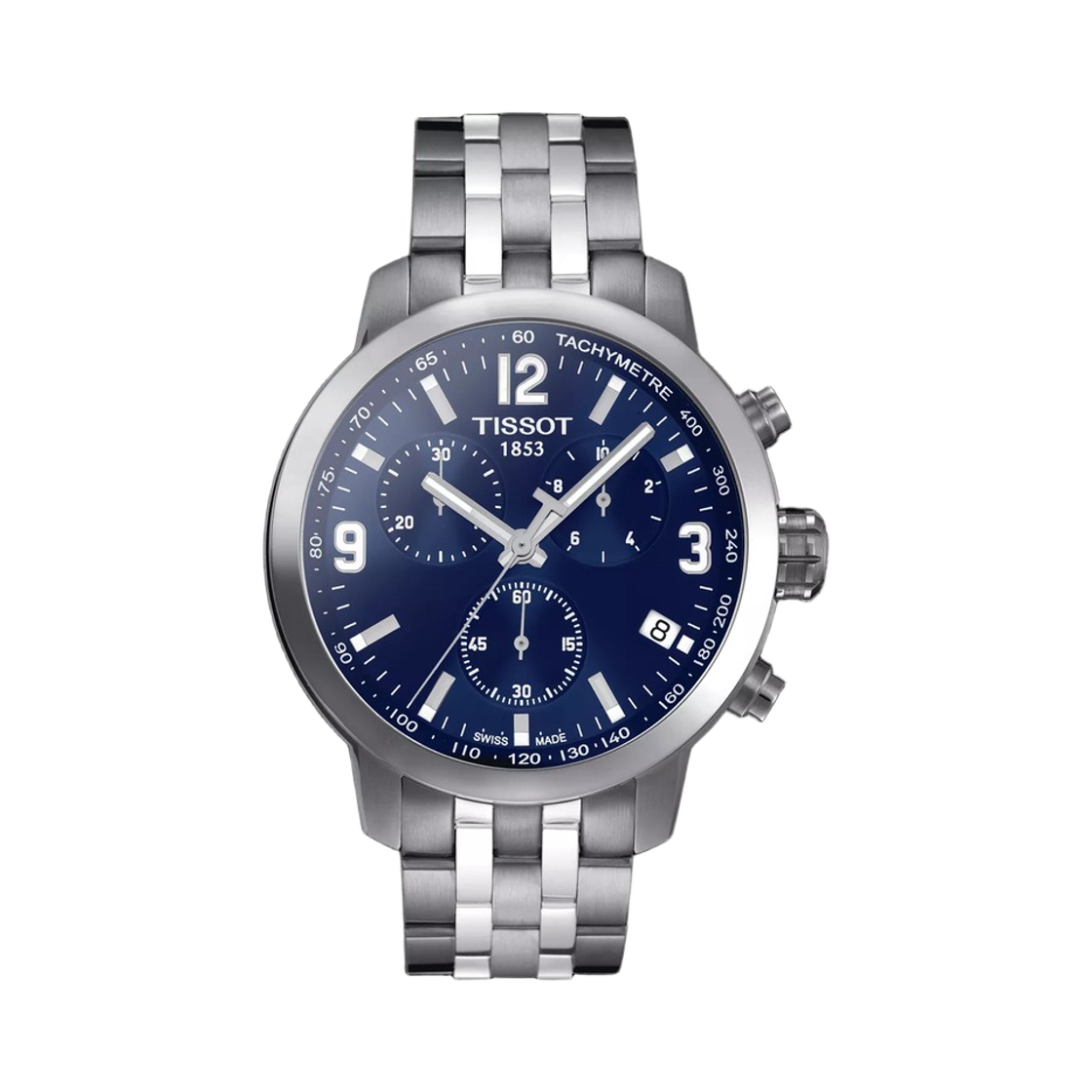 T0554171104700 Tissot PRC 200 Chronograph Quartz 42mm Stainless Steel Grey Blue