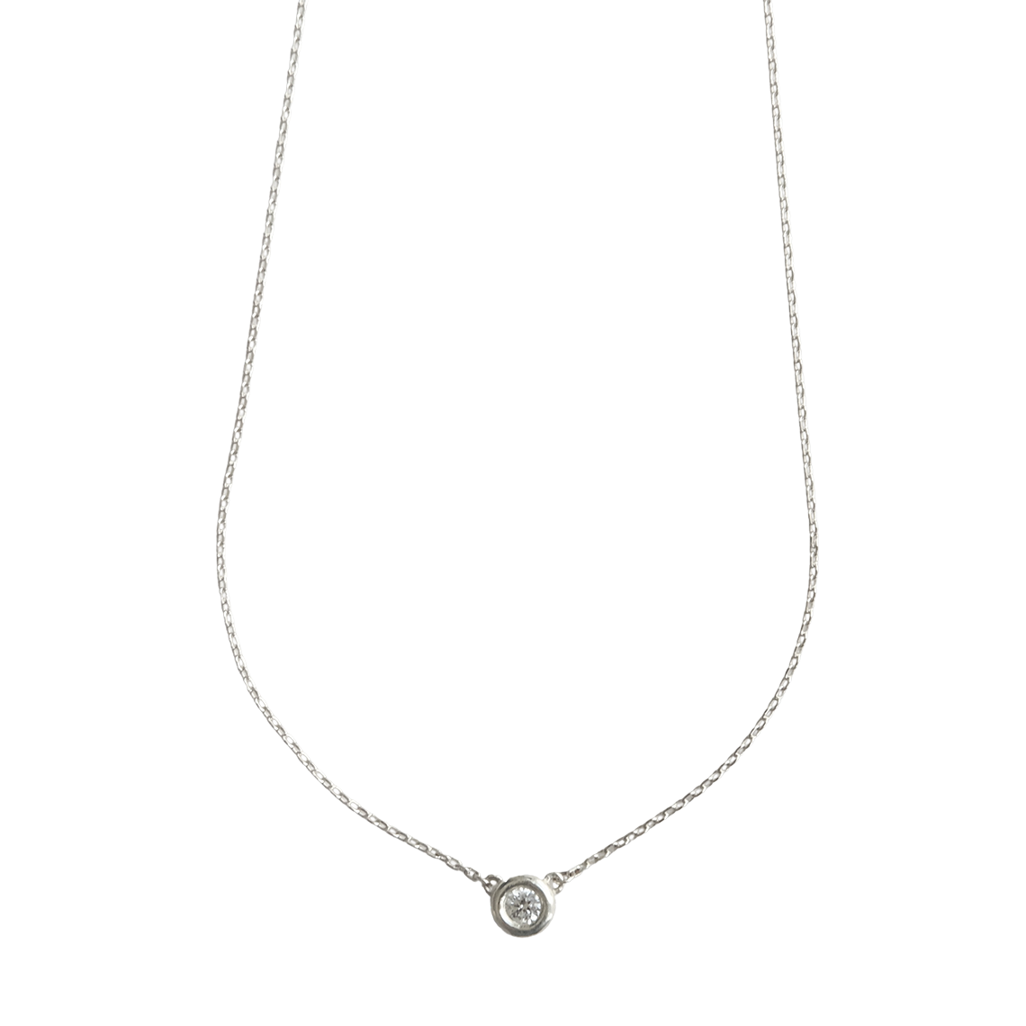 어나더레이어 클래식 베젤 네클리스 실버(Another Layer Classic Bezel Necklace Silver)