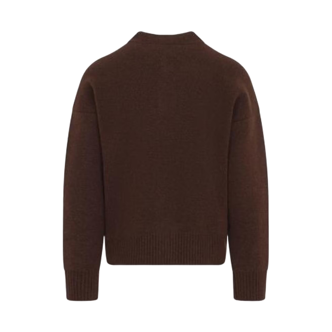 아미 빅 하트 로고 알파카 니트 가디건 초콜릿 브라운 오프 화이트(AMI de Coeur Cardigan in Alpaca Knit Chocolate Brown Off White) - 2