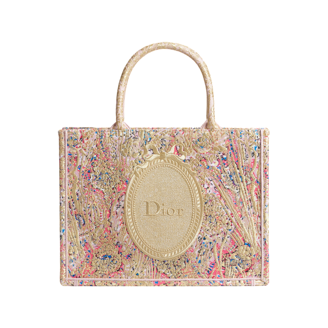 M1354OEIU-M03I Dior Book Tote Strap Bag Medium Multicolor Gold