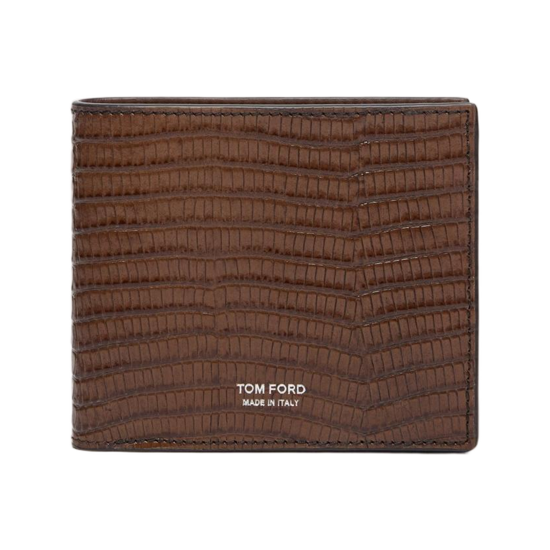 Y0228-LCL483S-EBN Tom Ford Printed Tejus T Line Classic Bifold Wallet Caramel