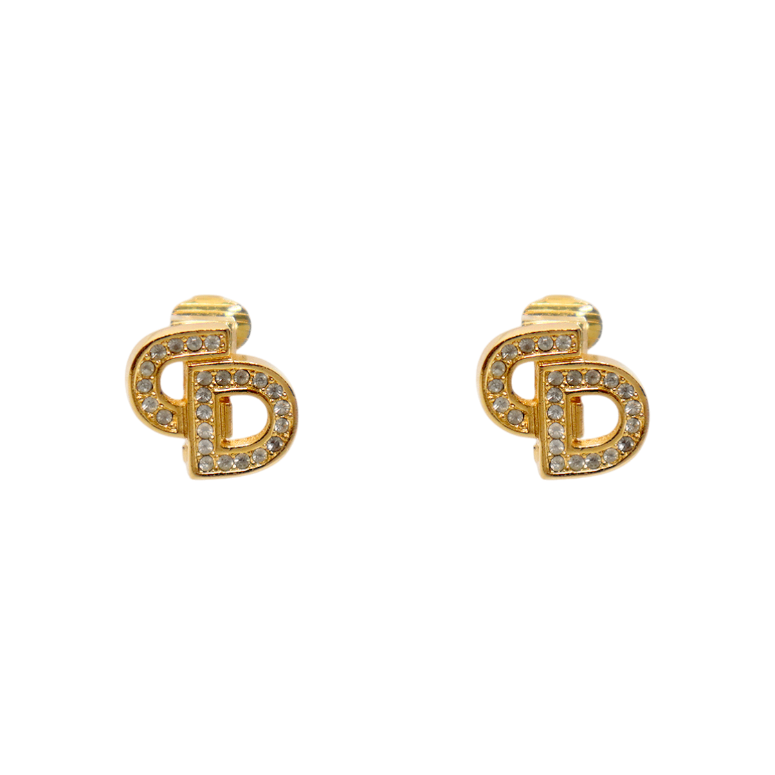 ITU6ALWA59HJ Dior Cubic CD Gold Earrings