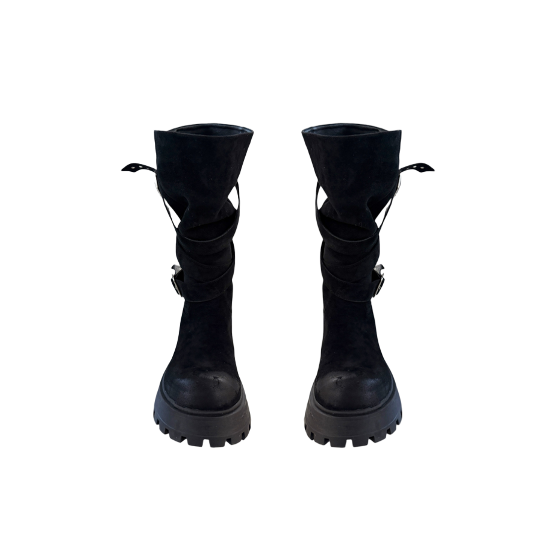 P0000FUG Gateless Middle Engineer Boots-Black