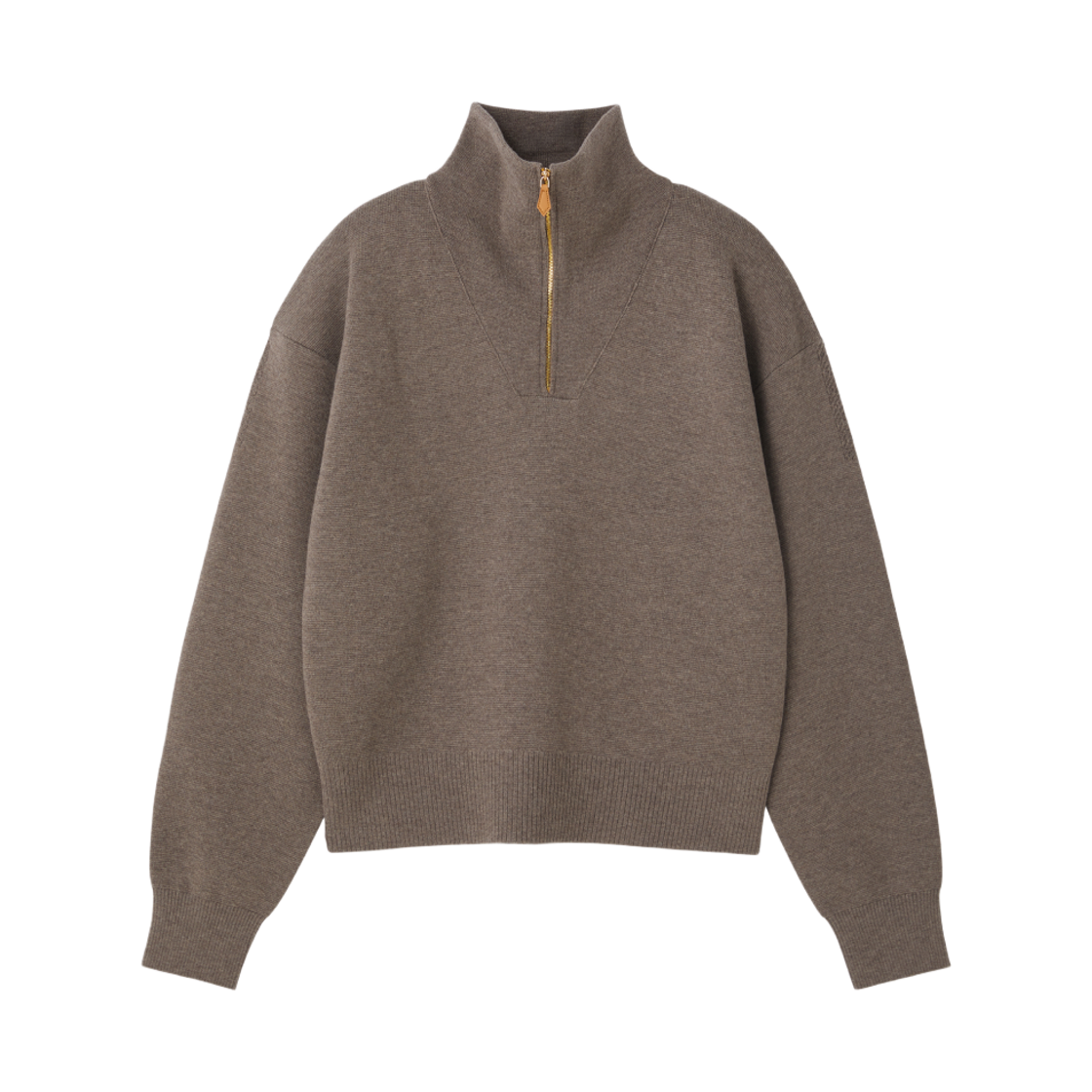 RM26WKTP006BR Recto Half Zip Knit Jumper (Taupe Brown)