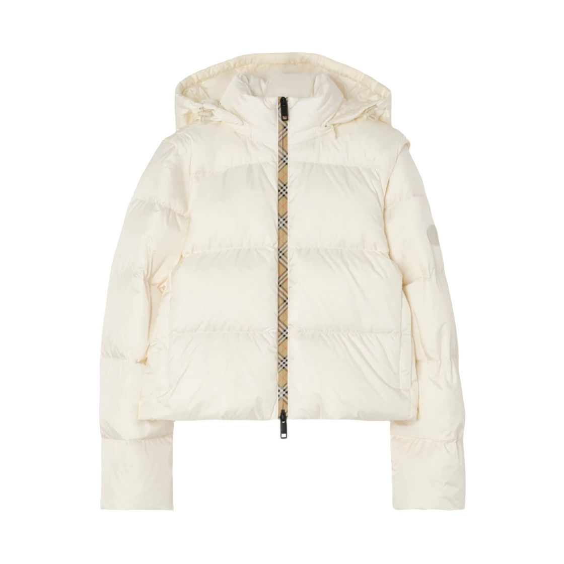 8131355 (W) Burberry Detachable Sleeve Nylon Langdale Puffer Jacket Tundra White