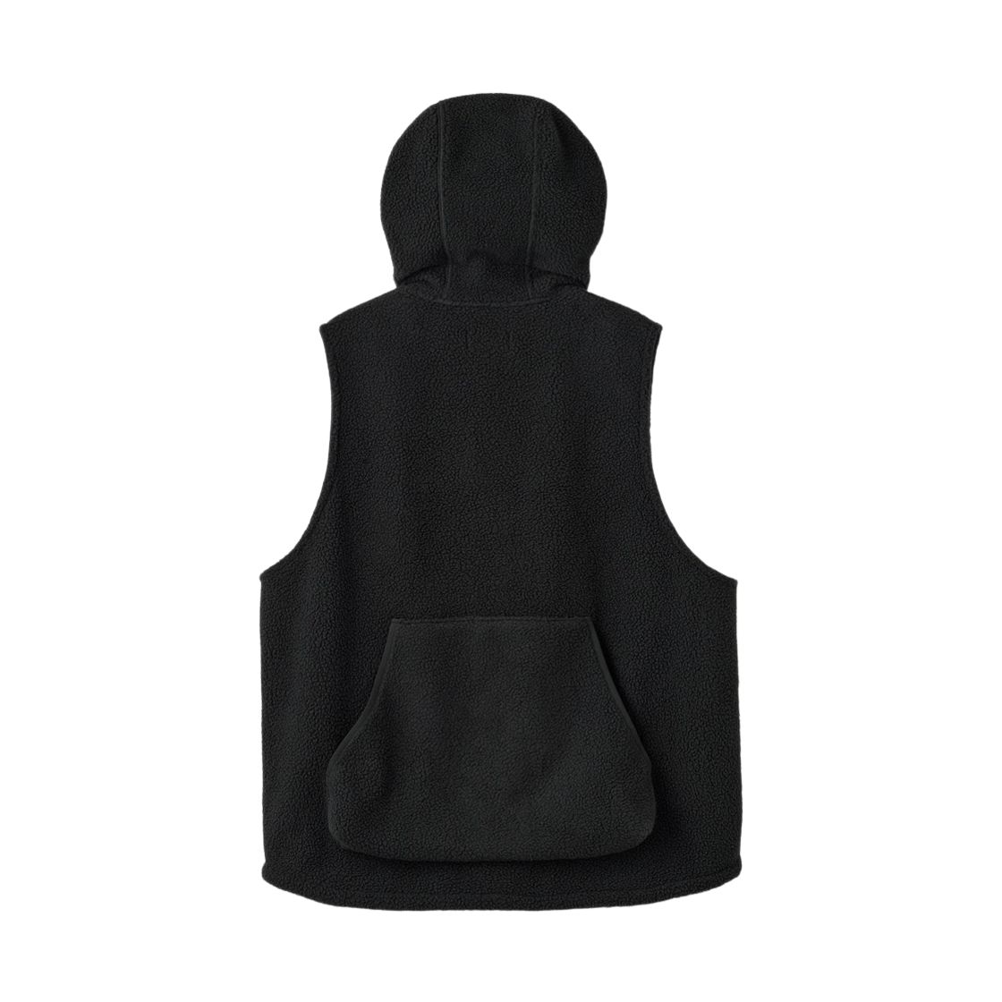 494718-09/360451-09 GU x Engineered Garments Fleece Hooded Oversize Vest Black