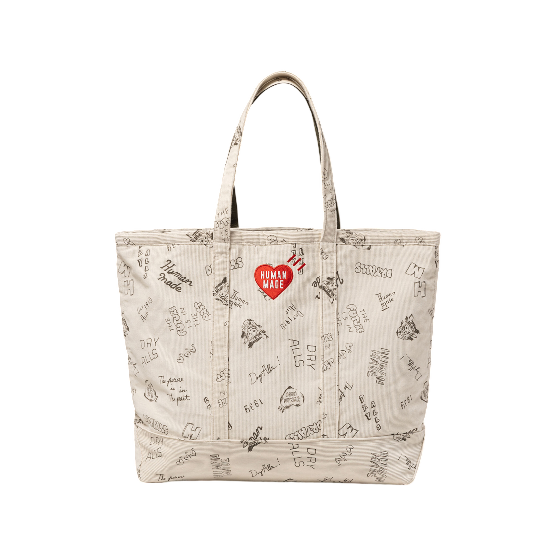 HM32GD038 Human Made Corduroy Tote White
