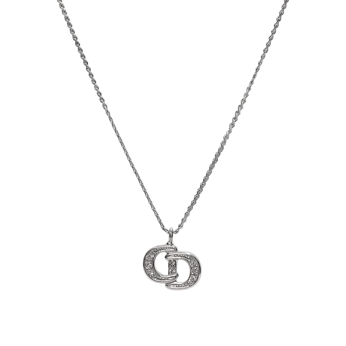 ITKUI3W2833B Dior Cubic CD Silver Necklace