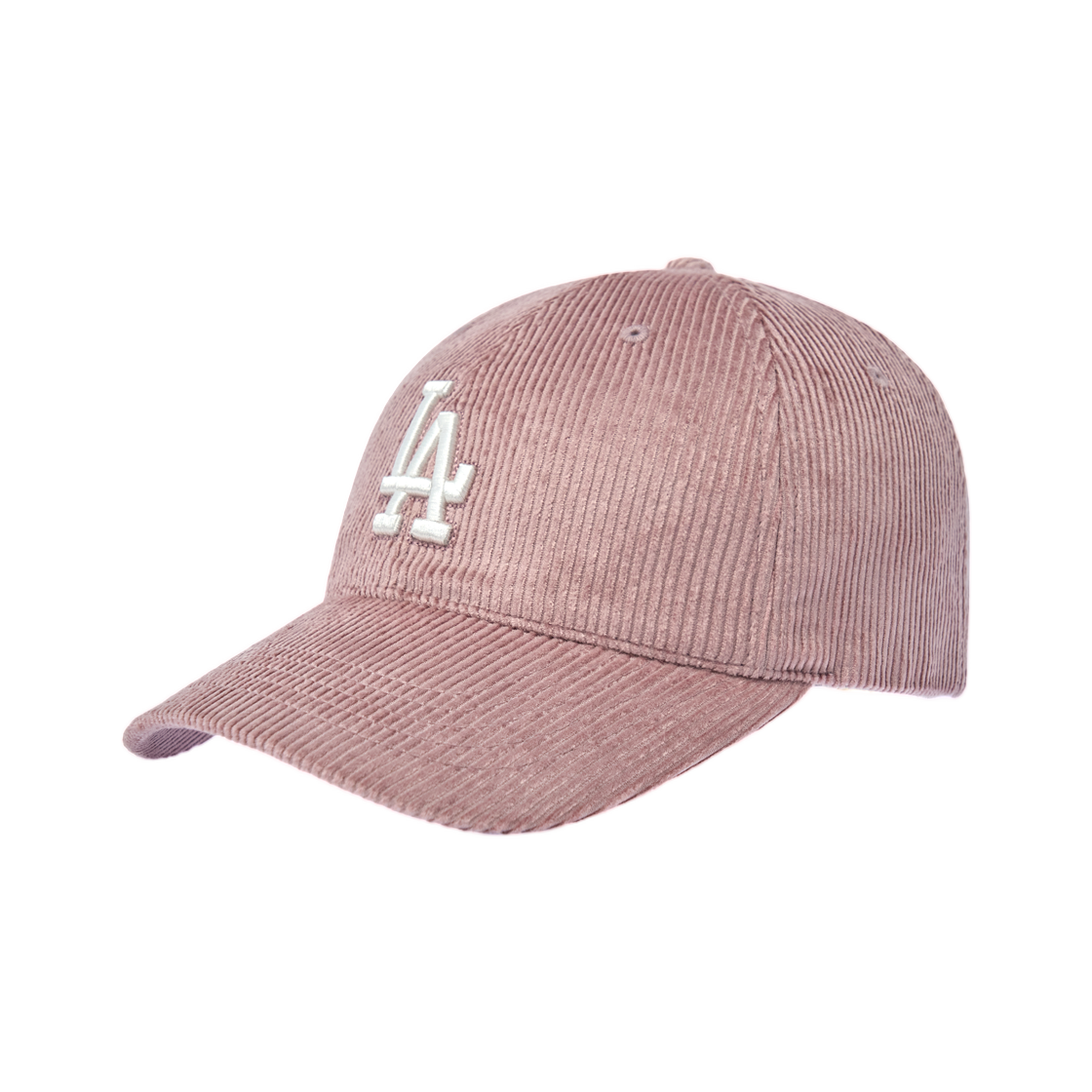 3ACPB0266-07PKM MLB Gorpcore Corduroy Unstructured Ball Cap LA Dodgers Pink