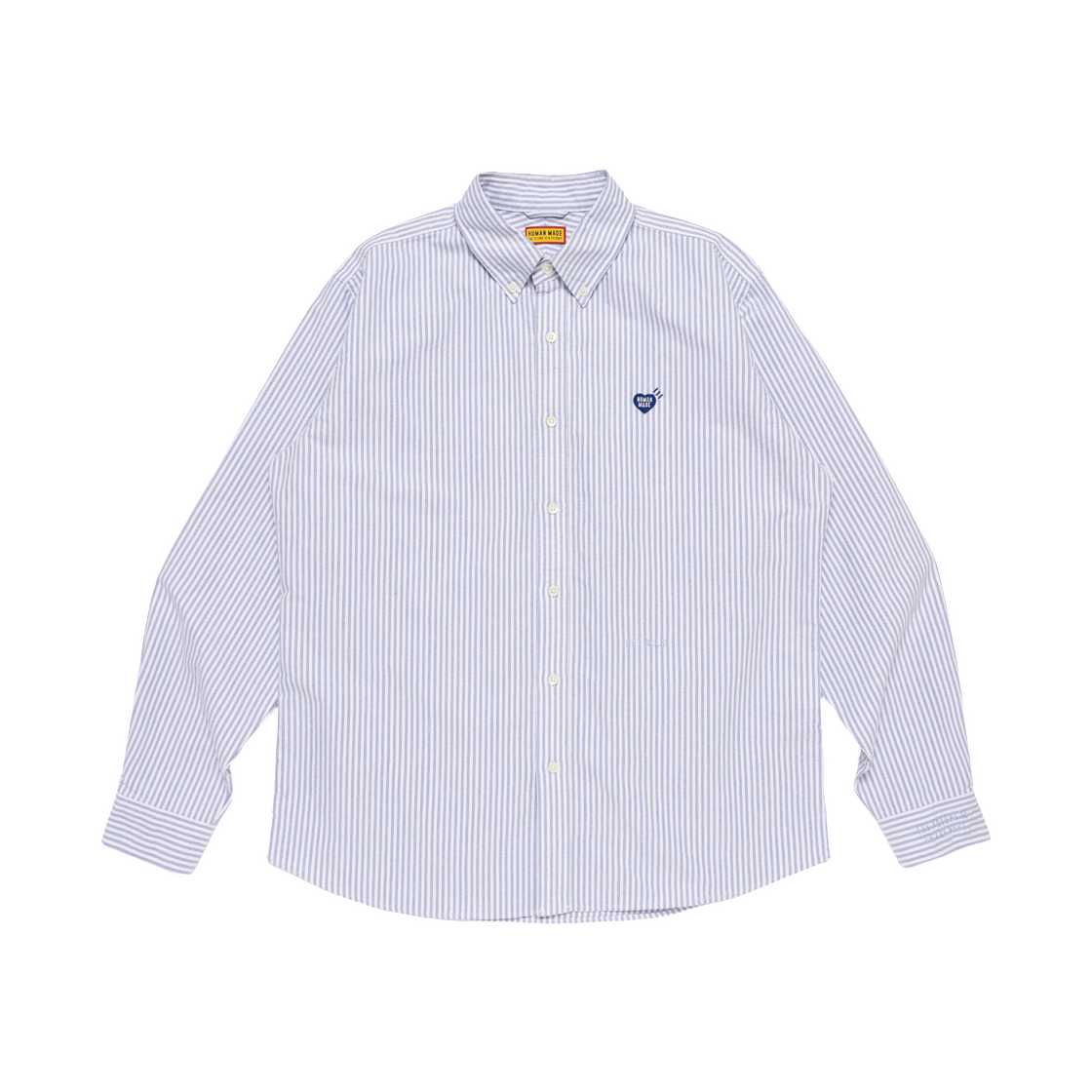 HM32SH010 Human Made Oxford Striped Bd Shirt Blue