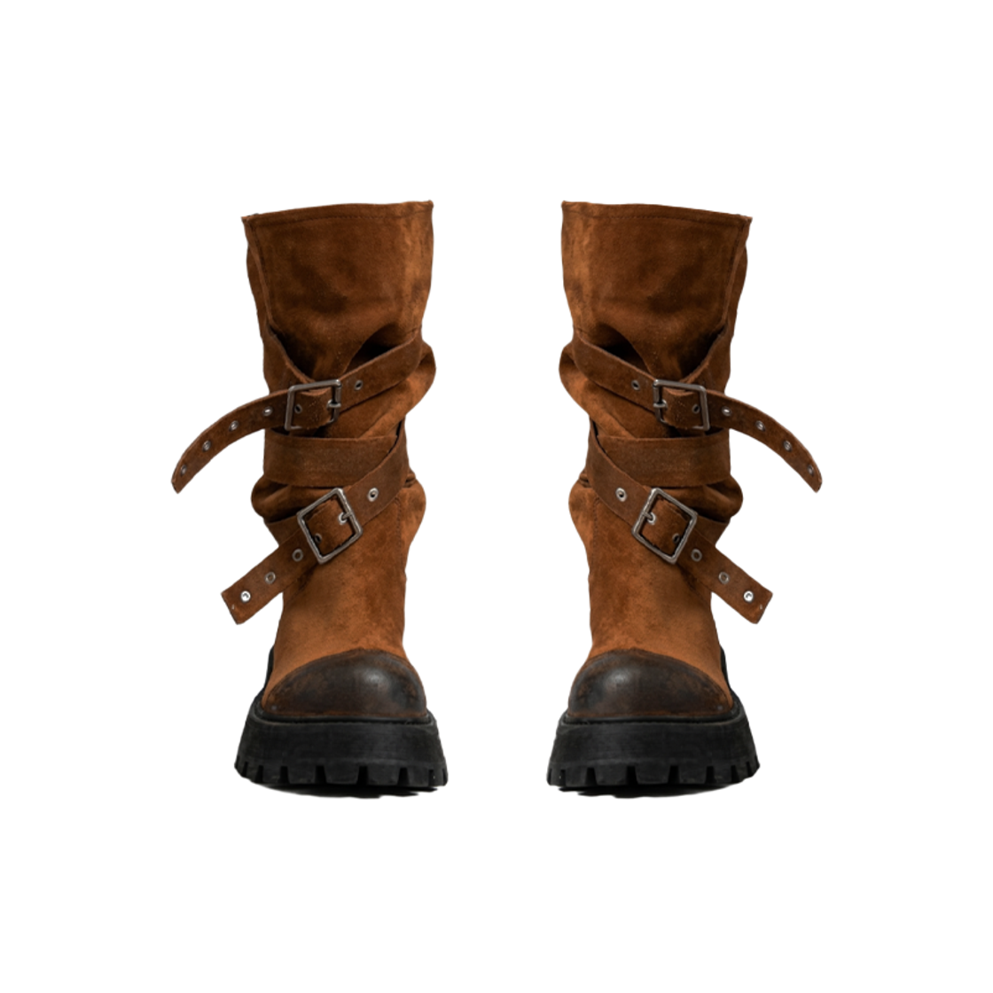 P0000FUG Gateless Middle Engineer Boots-Brown
