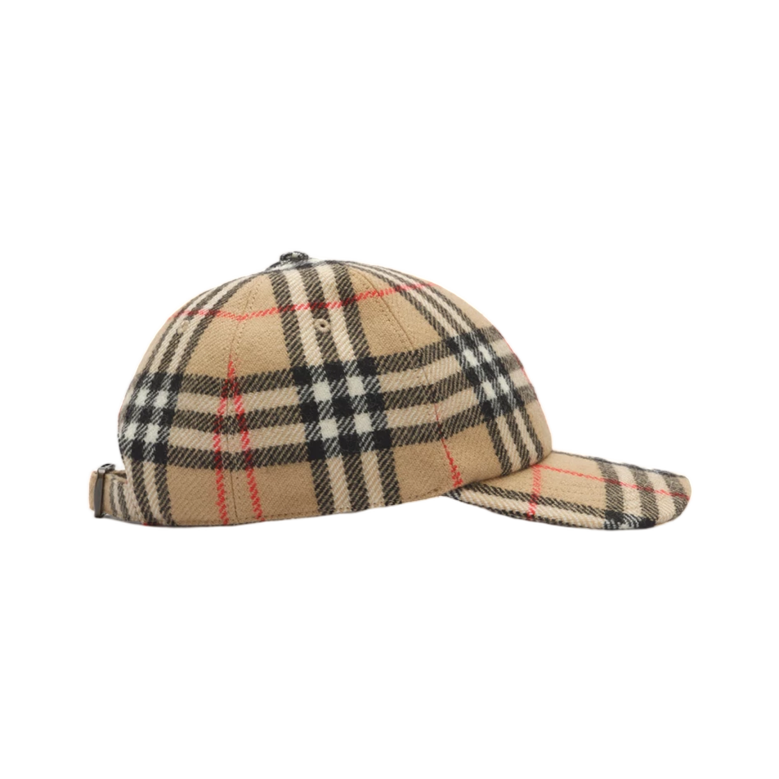 버버리 체크 울 베이스볼 캡 아카이브 베이지(Burberry Check Wool Baseball Cap Archive Beige) - 2