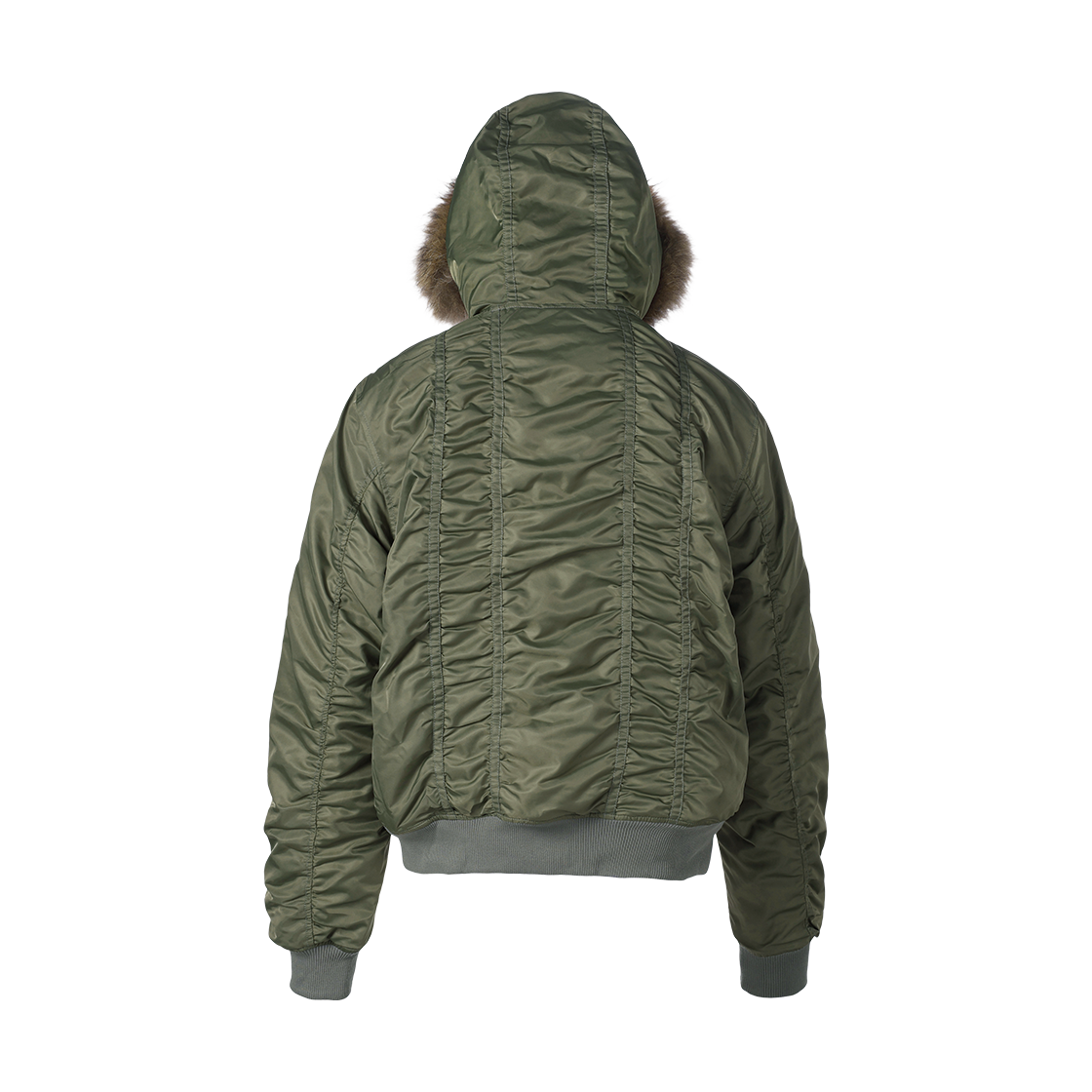 더바이닐하우스 퍼 후디드 MA-1 자켓 카키(Thevinylhouse Fur Hooded MA-1 Jacket Khaki) - 3