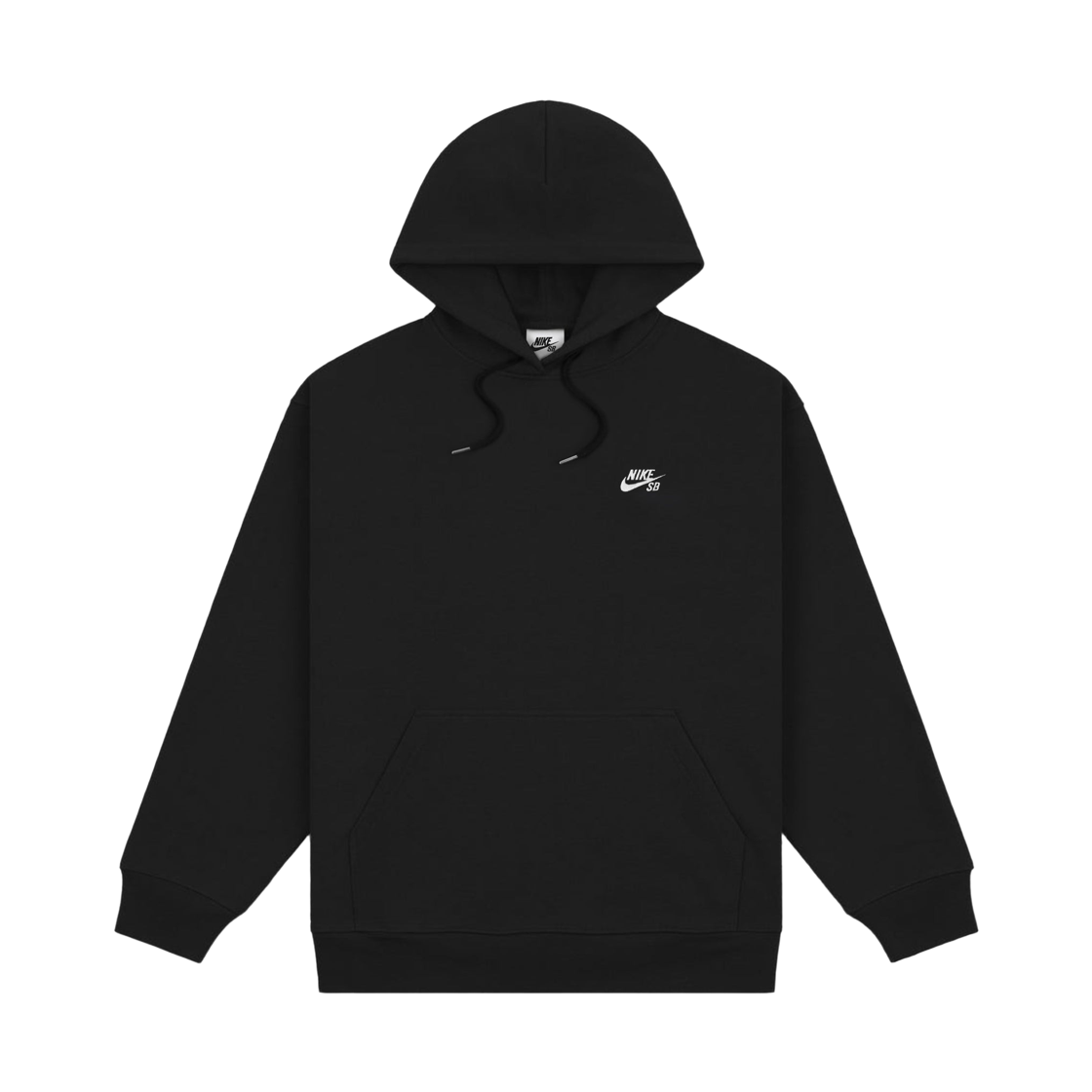 FV7352-010 Nike SB Fleece Pullover Skate Hoodie Black White - Asia