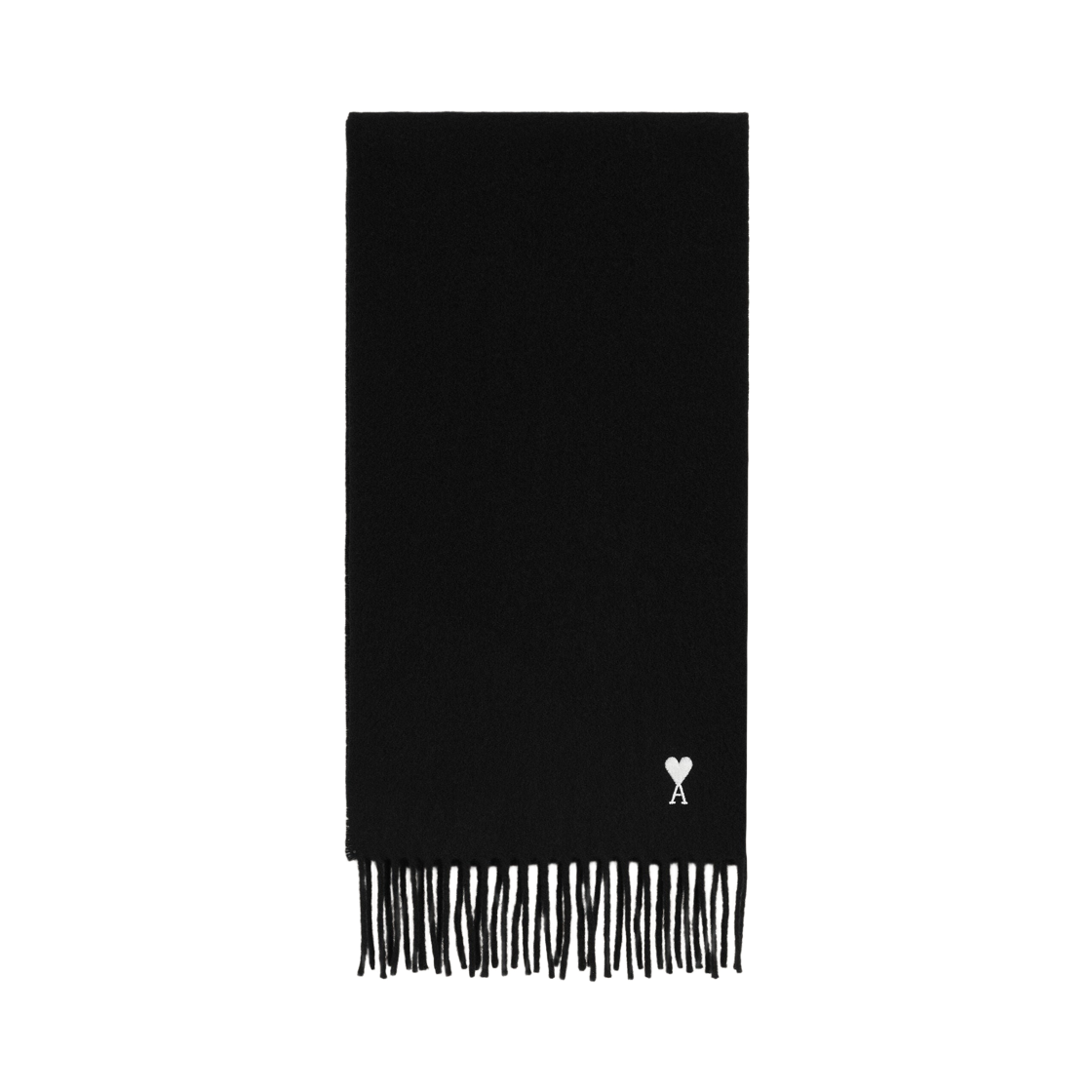 USF677-AW0047-001 AMI de Coeur Wool Muffler Black