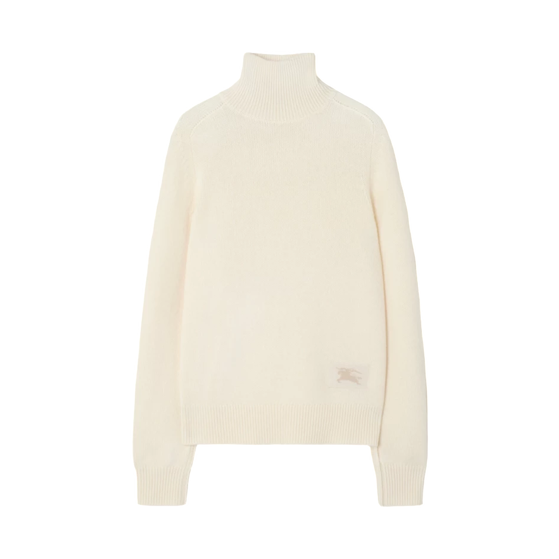 8131614 (W) Burberry Cashmere Turtleneck Sweater Ceramic White