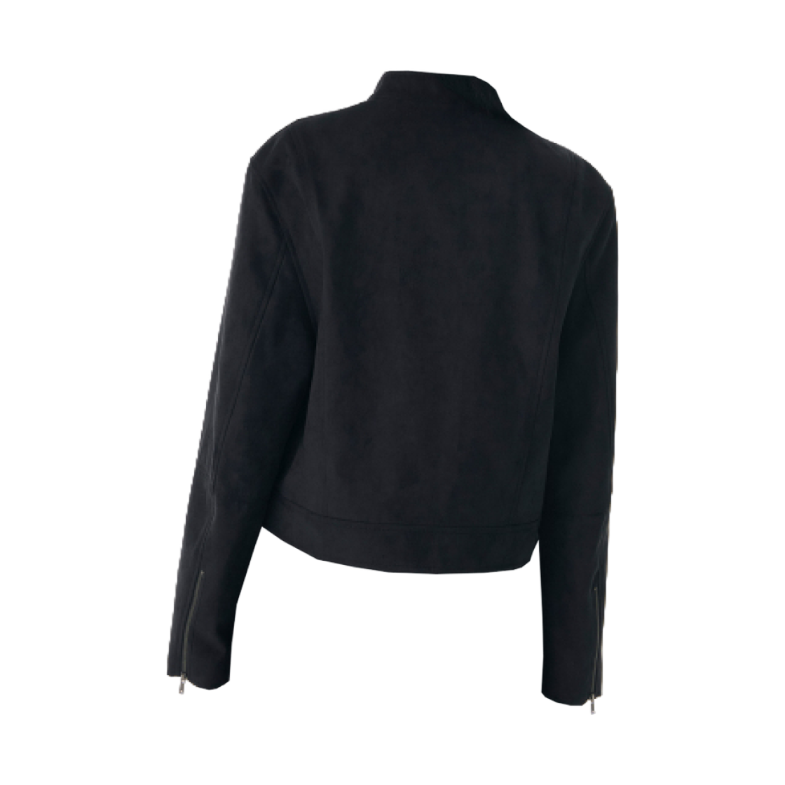 (W) 무신사 스탠다드 신세틱 스웨이드 레이서 자켓 블랙((W) Musinsa Standard Synthetic Suede Racer Jacket Black) - 2