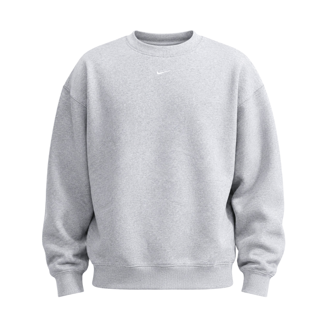 IX1937-063 Nike Solo Fleece Crewneck Sweatshirt Dark Grey Heather Sail - Asia