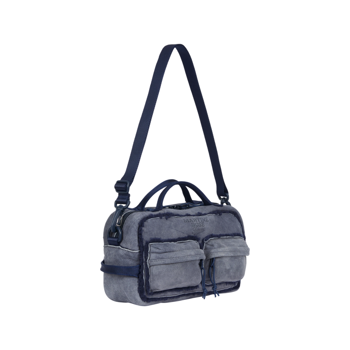 슈프림 x 마틴 로즈 셔링 미니 더플백 네이비 - 26FW(Supreme x Martine Rose Shearling Mini Duffle Bag Navy - 26FW) - 2