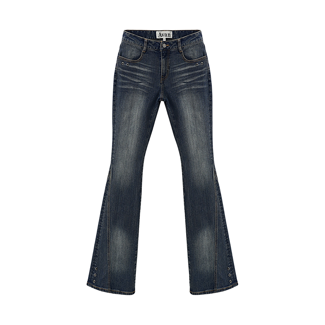 AD63PT07BL AVANDRESS Xen Eyelet Bootscut Pants BLUE
