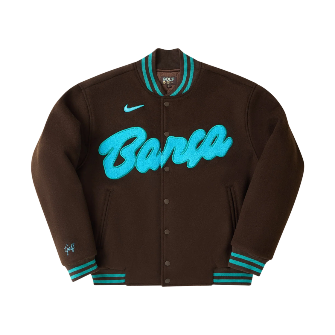 골프왕 FCB 레터맨 자켓 브라운(Golfwang FCB Letterman Jacket Brown)