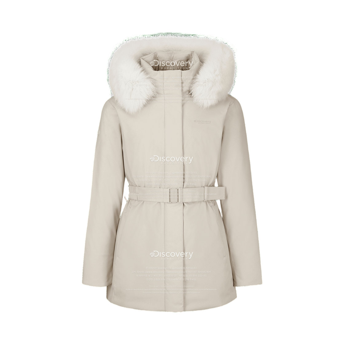 DWDJ9K066-BGL (W) Discovery Expedition Milford Vertex Goose Down Mid Puffer Jacket Beige