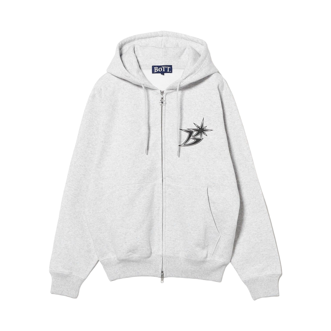 75-13-0876-142 Beams T x BoTT B Logo Zip Hoodie Ash