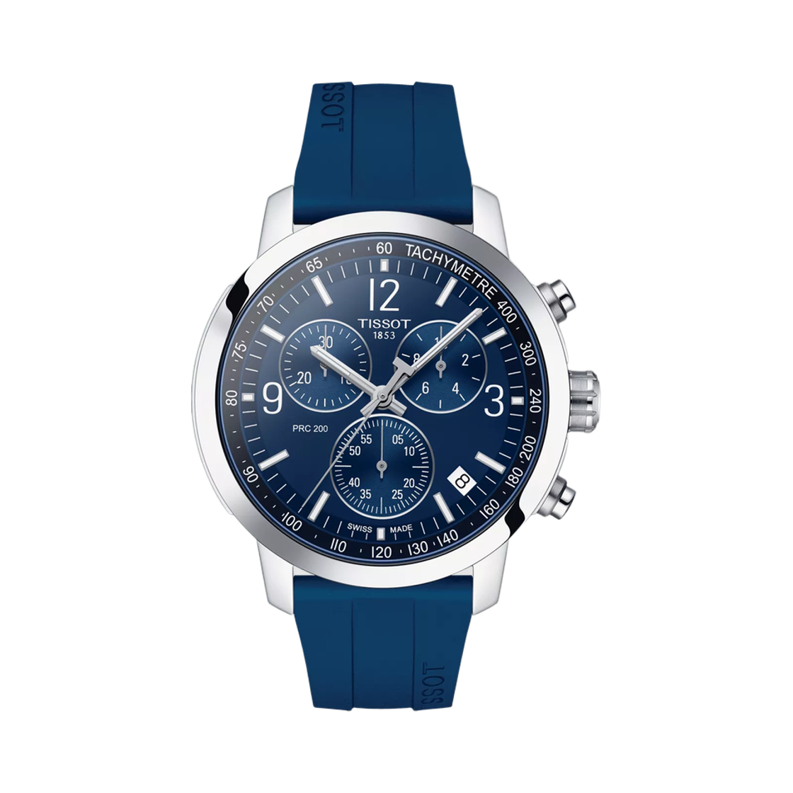 T1144171704700 Tissot PRC 200 Chronograph 43mm Quartz Rubber Blue