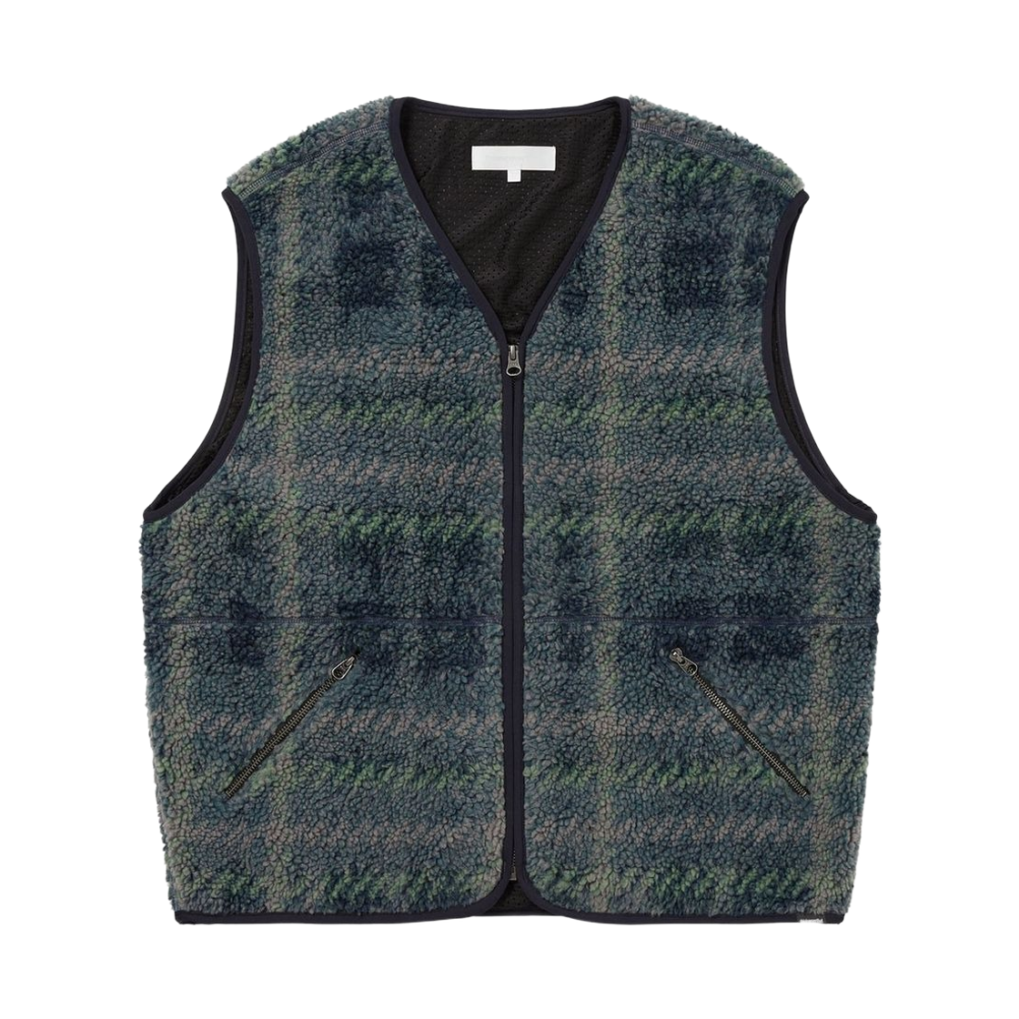 TN263BOWVH01NAV Thisisneverthat Fleece Check Vest Navy