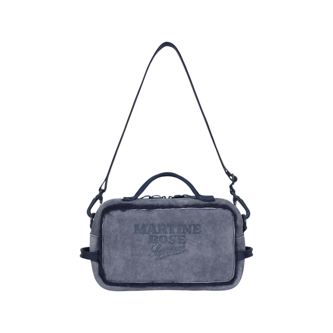슈프림 x 마틴 로즈 셔링 미니 더플백 네이비 - 26FW(Supreme x Martine Rose Shearling Mini Duffle Bag Navy - 26FW) - 3