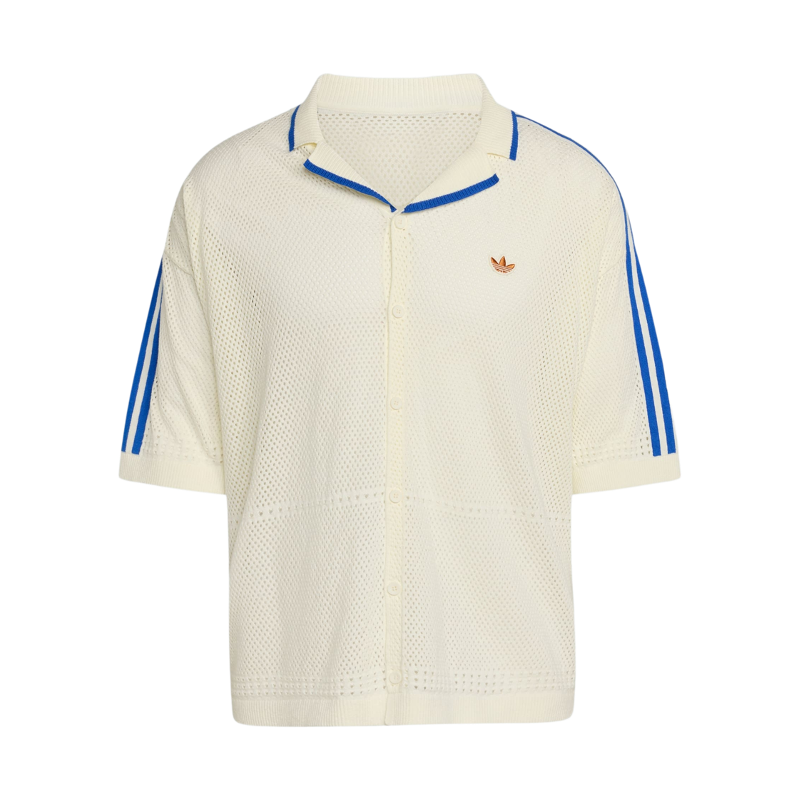 KX1223 Adidas Knit Resort Shirt Off White - KR Sizing