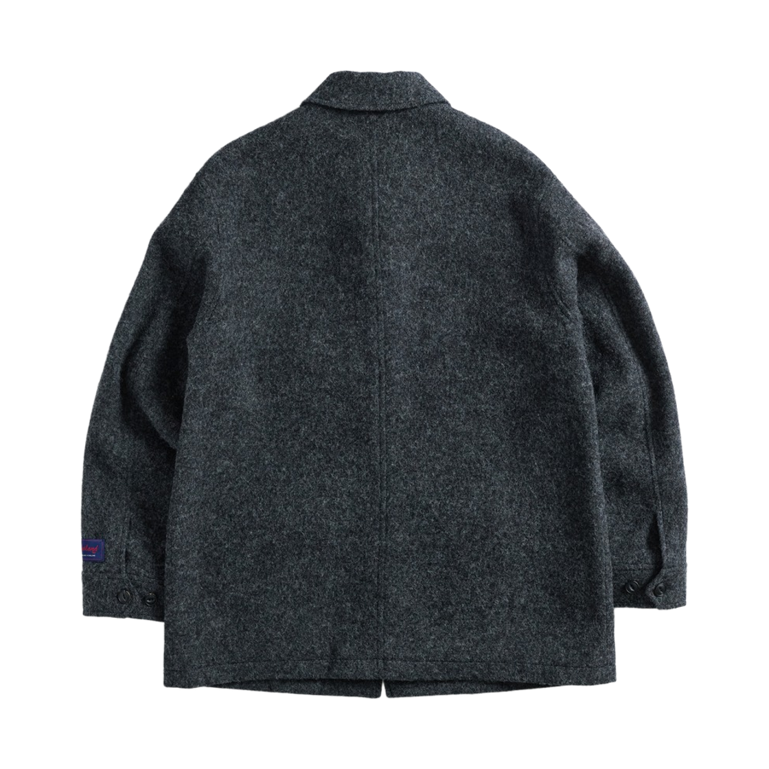 건지울른스 아브라함문 하운드투스 울 초어 자켓 솔리드 차콜(Guernsey Woollens Abraham Moon Houndstooth Wool Chore Jacket Solid Charcoal) - 2