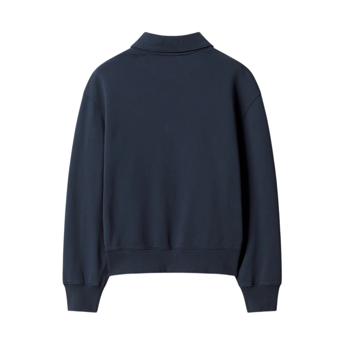 메종 키츠네 프로파일 폭스 지퍼 폴로 스웨트셔츠 클래식 네이비(Maison Kitsune Profile Fox Zipped Polo Sweatshirt Classic Navy) - 2