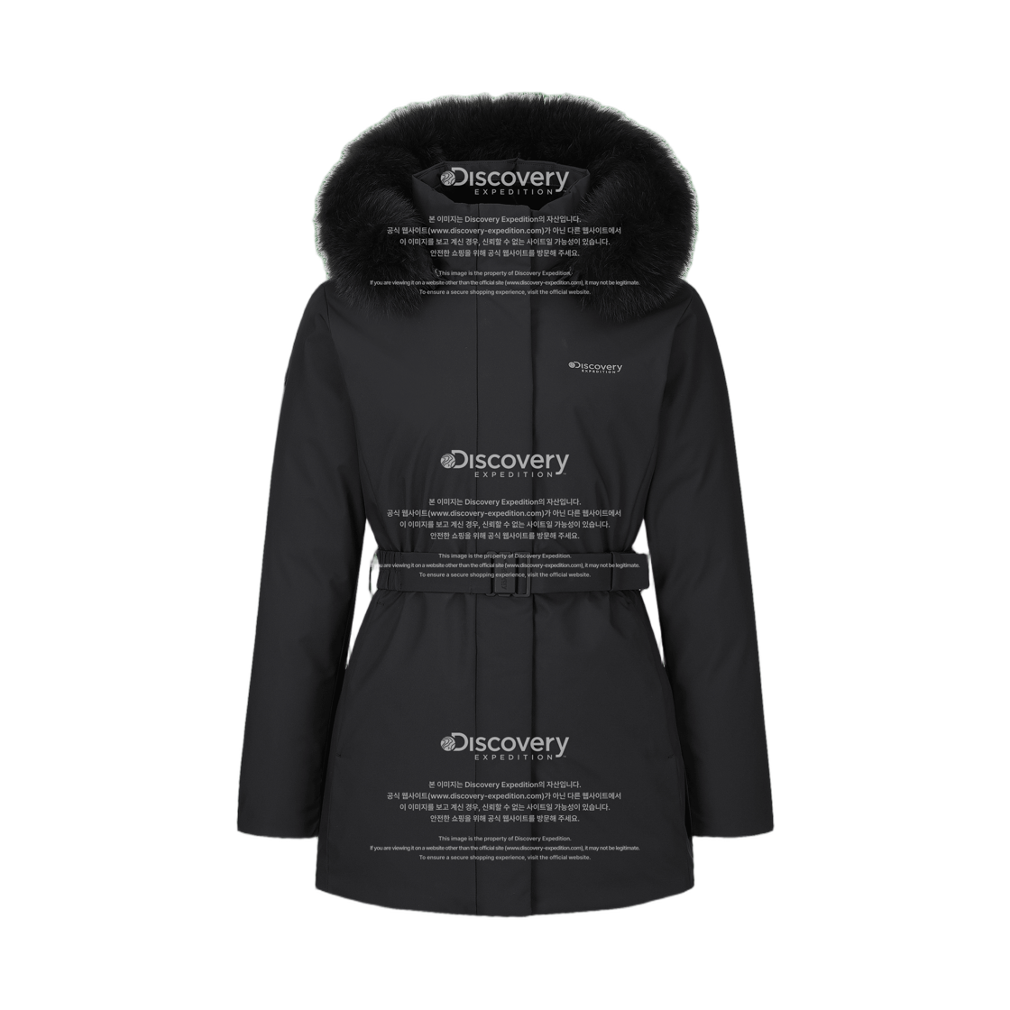 DWDJ9K066-BKS (W) Discovery Expedition Milford Vertex Goose Down Mid Puffer Jacket Black