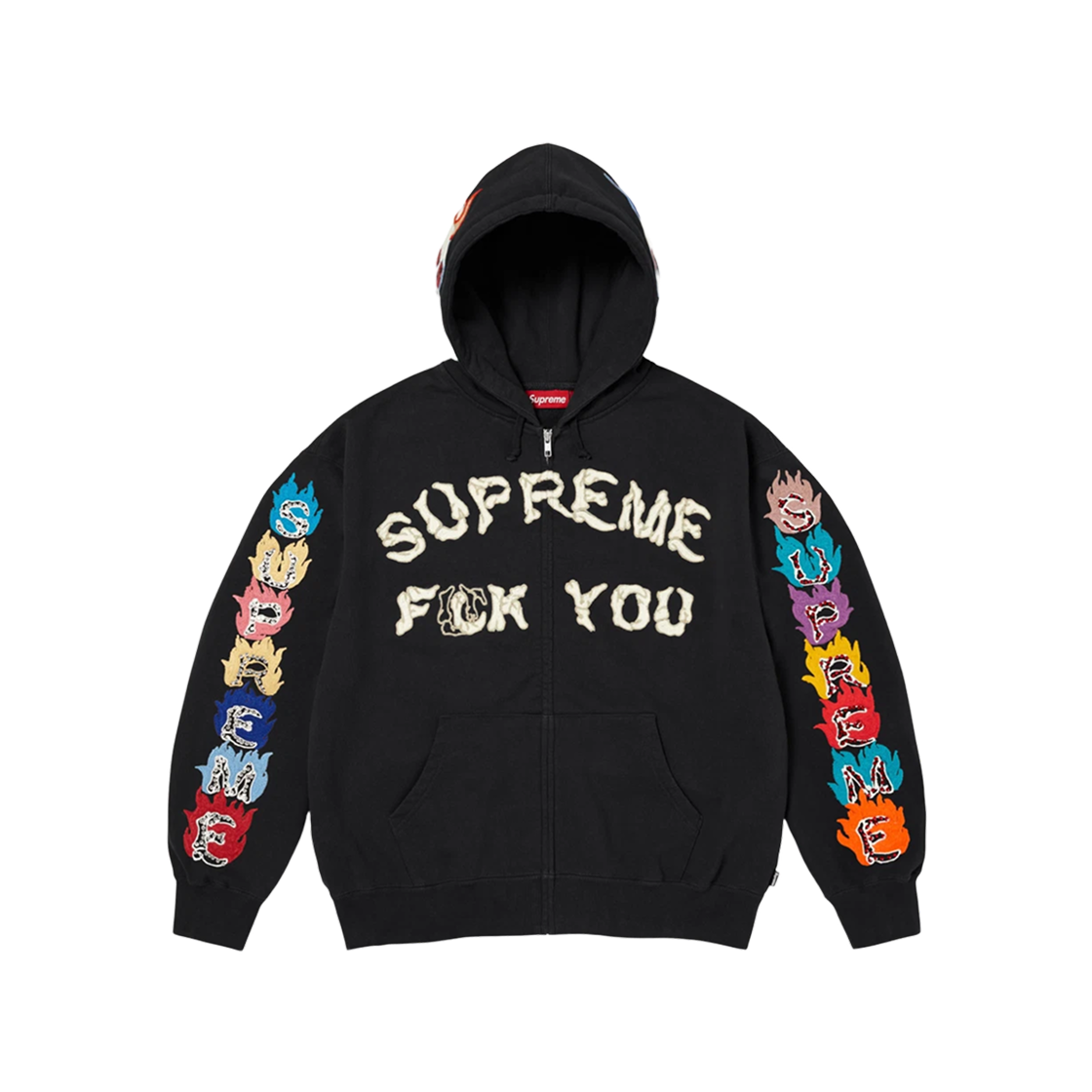 슈프림 퍽 유 집업 후드 스웨트셔츠 블랙 - 26FW(Supreme Fuck You Zip Up Hooded Sweatshirt Black - 26FW)