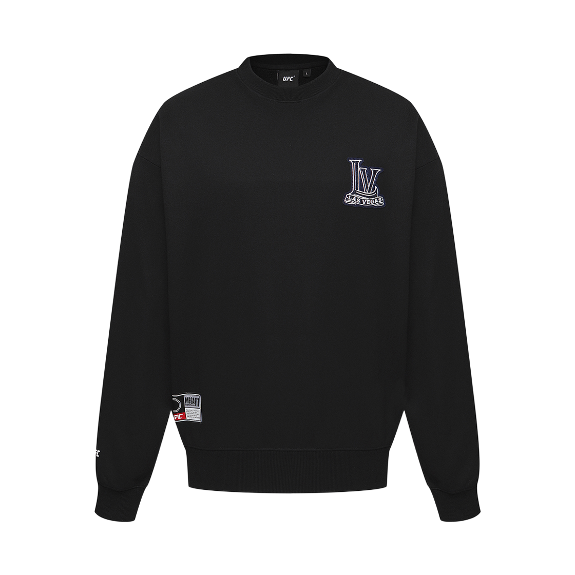 U2SWX4105BK UFC SPORT Gothic Las Vegas Mega Oversized Fit Sweatshirt Black