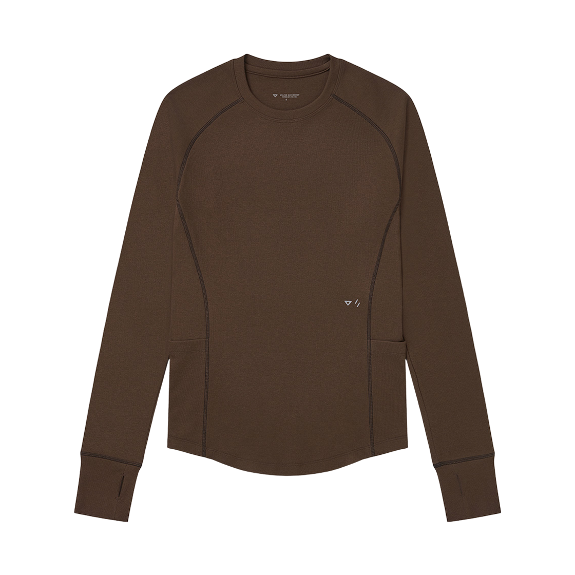 V0926-TP01DW WELTER EXPERIMENT x Verish BASE-LAYER Crewneck Long Sleeve Top Dark Brown