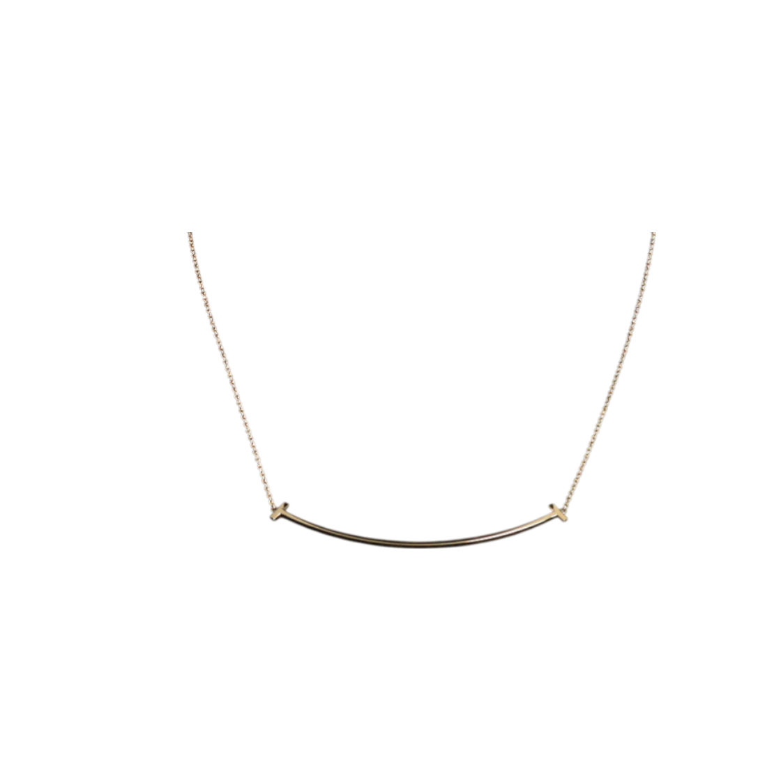 ITFKO3A4FF5O Tiffany 18K Rose Gold Large T Smile Pendant Necklace