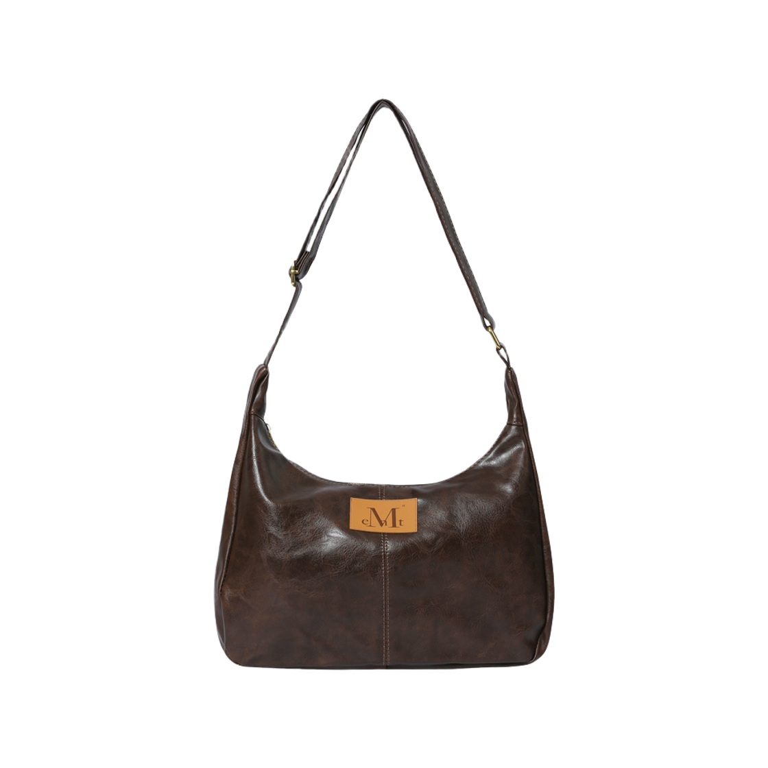 무센트 메린 골드 라인 레더 숄더 백 브라운(MUCENT Merin Gold Line Leather Shoulder Bag Brown) - 1