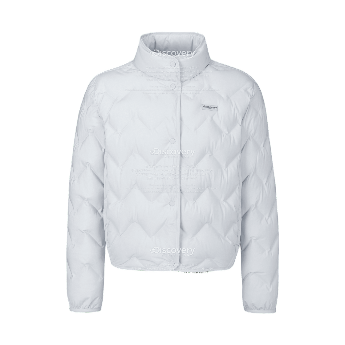 DWDJ86066-LGL (W) Discovery Expedition Tibern Cropped Tube Goose Down Lightweight Puffer Jacket Light Gray