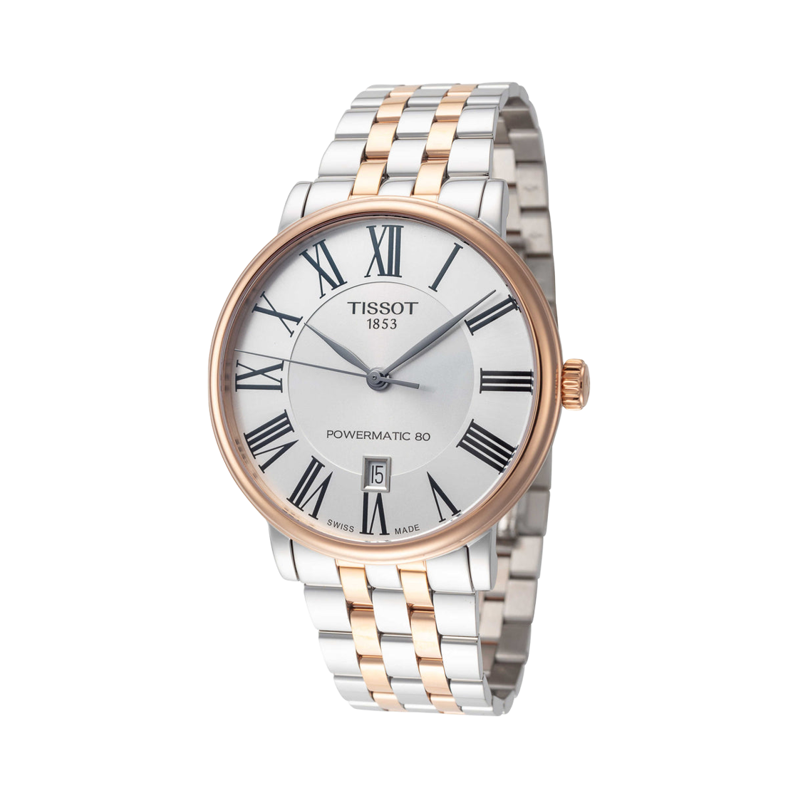 T1224072203300 Tissot Carson Premium Automatic 40mm Stainless Steel Silver Rose Gold