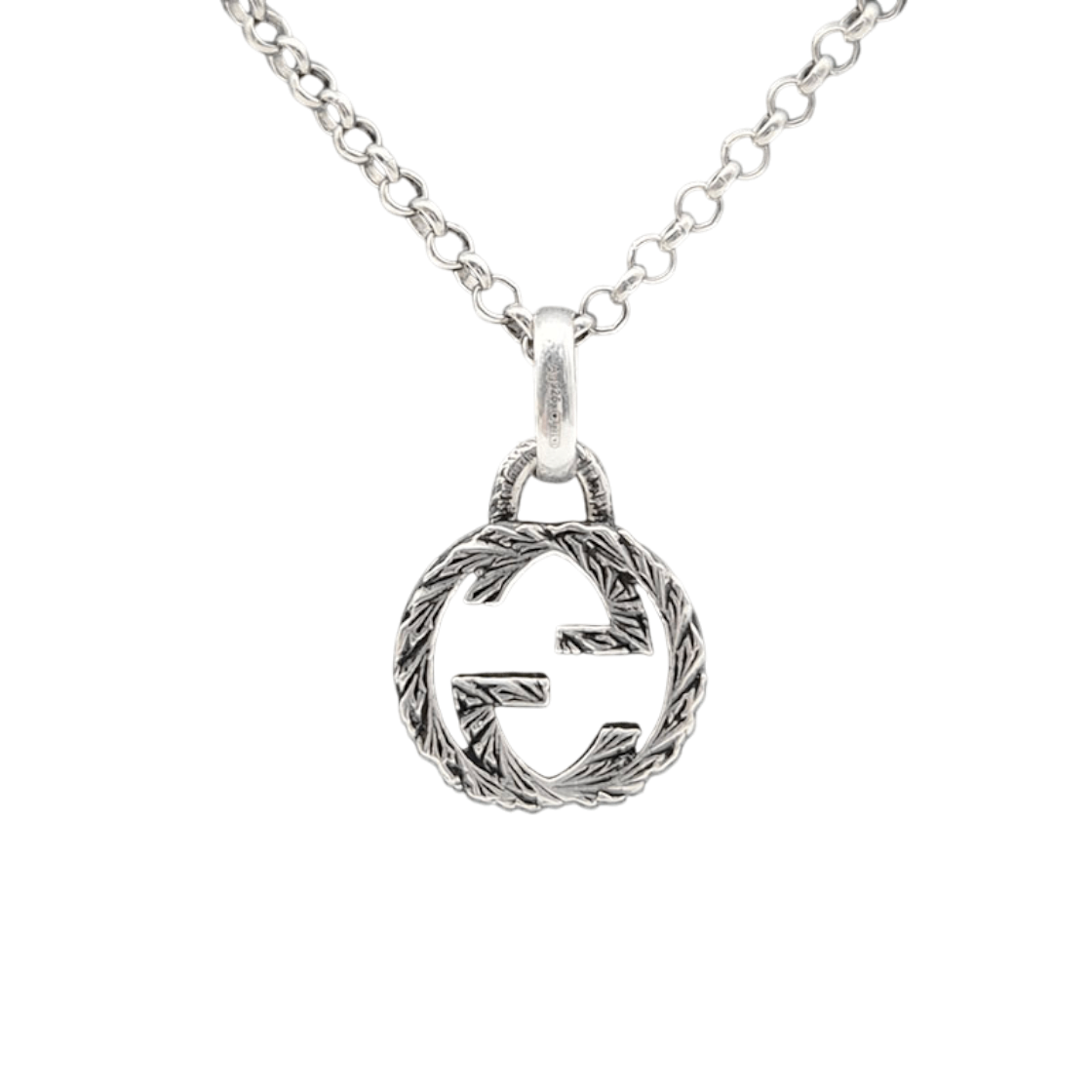 ITGN6R6NN6US Gucci Interlocking Silver Necklace