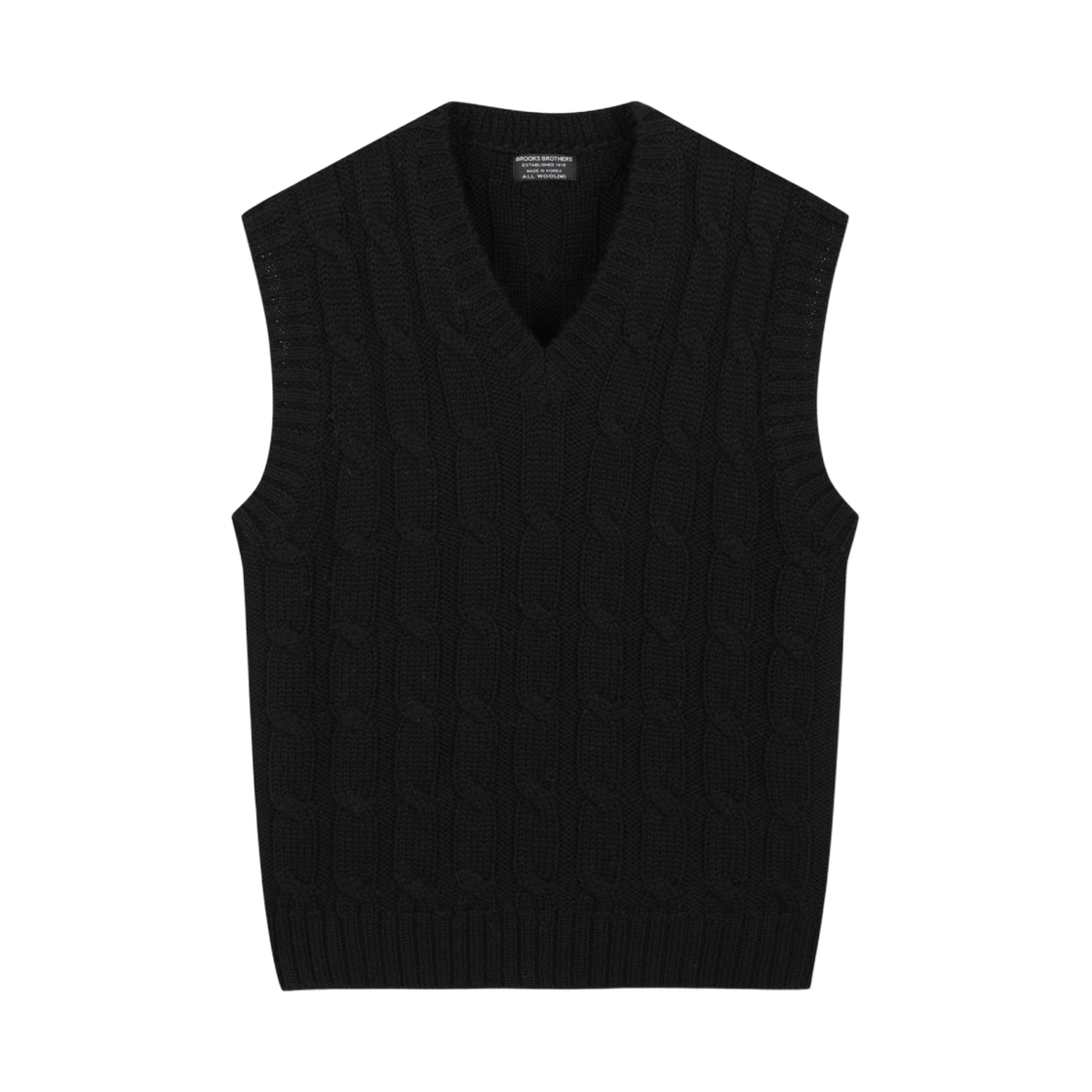 BBWVMBG493-ZBK BrooksBrothers BB x Subak Reproduction 1980s Reproduction Cable Vest Black