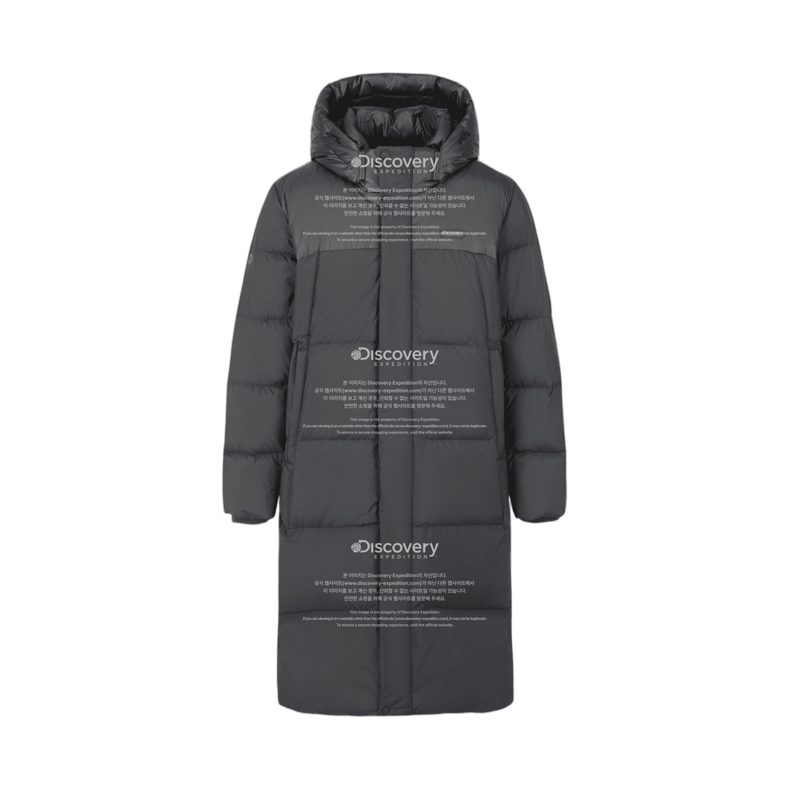 DXDJ6C066-DGS Discovery Expedition Uni Bern Goose Down Long Puffer Jacket Dark Gray